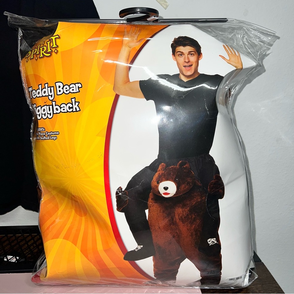 Spirit Halloween Piggyback Teddy Bear‎ Mascot Halloween Costume One Size
